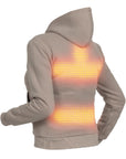 Sudadera con capucha calefactable - Mujer - Dual Heating | Beige