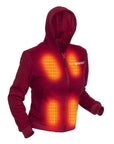 Sudadera con capucha calefactable - Mujer - Dual Heating | Borgoña
