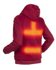 Sudadera con capucha calefactable - Hombre - Dual Heating | Borgoña