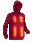 Sudadera con capucha calefactable - Hombre - Dual Heating | Borgoña