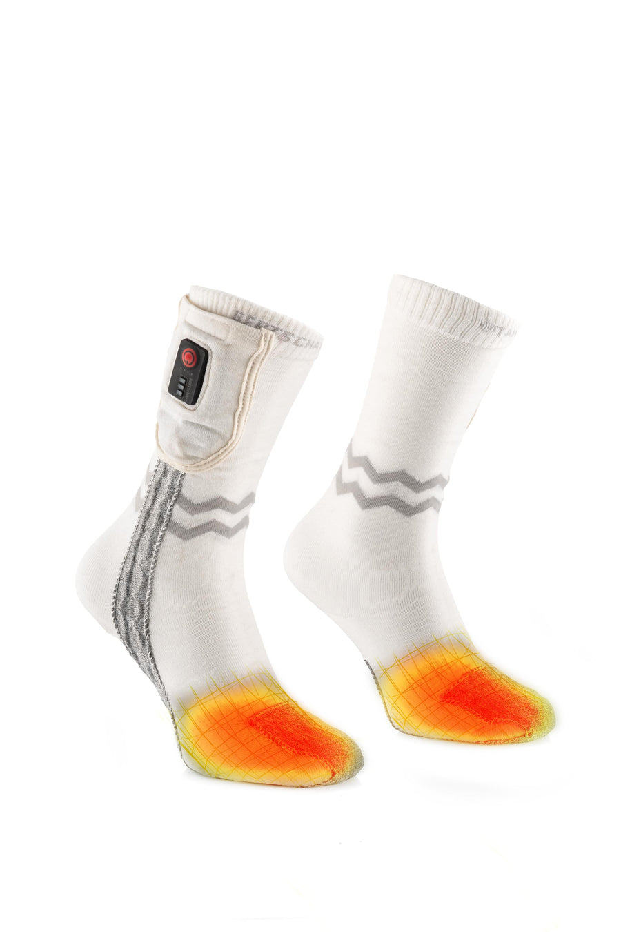 Calcetines Calefactables - Aerowhite | Edición Deportiva - USB-C | Finos y Resistentes