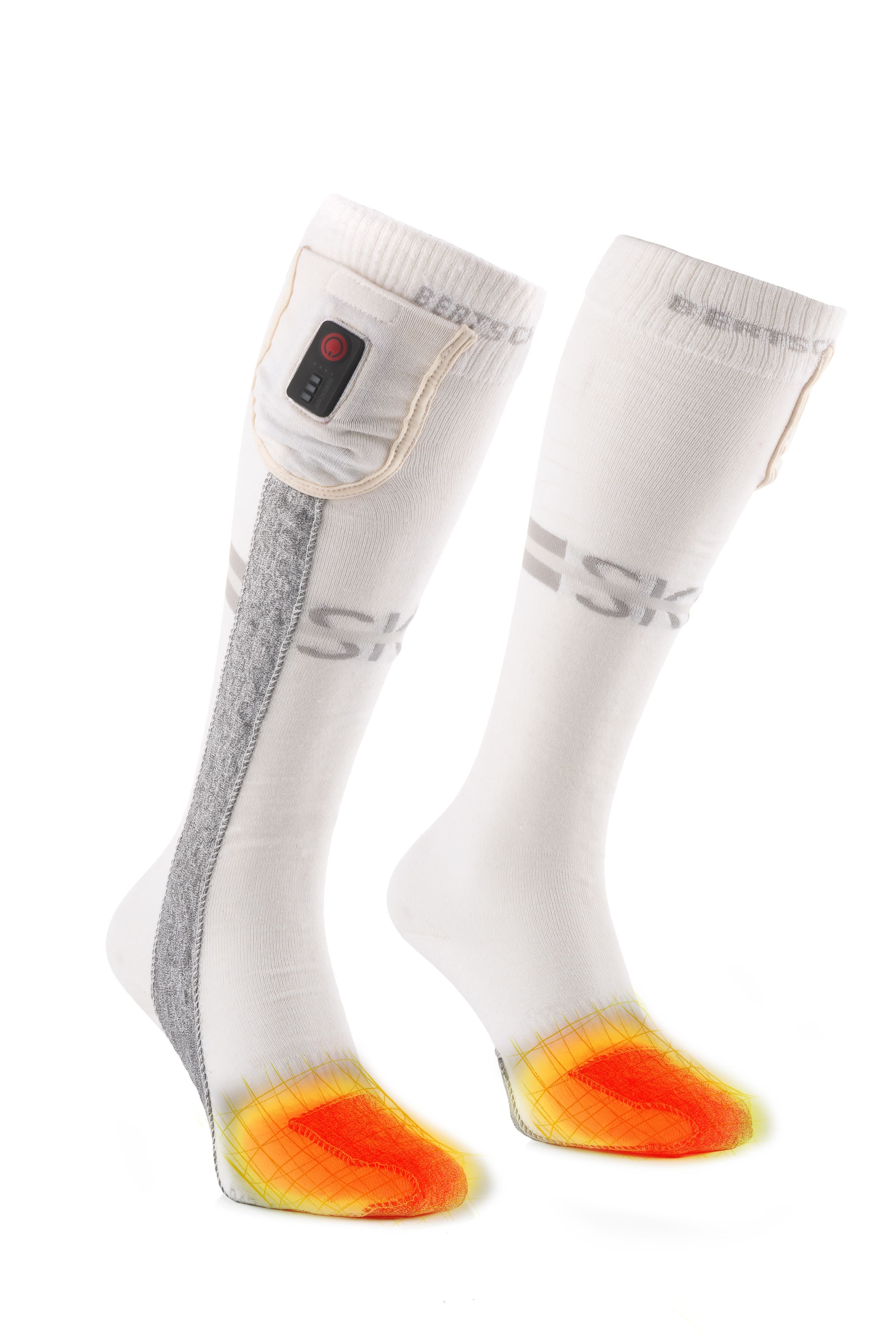 Calcetines Calefactables - Aerowhite | Edición Deportes de Invierno - USB-C | Finos y Resistentes
