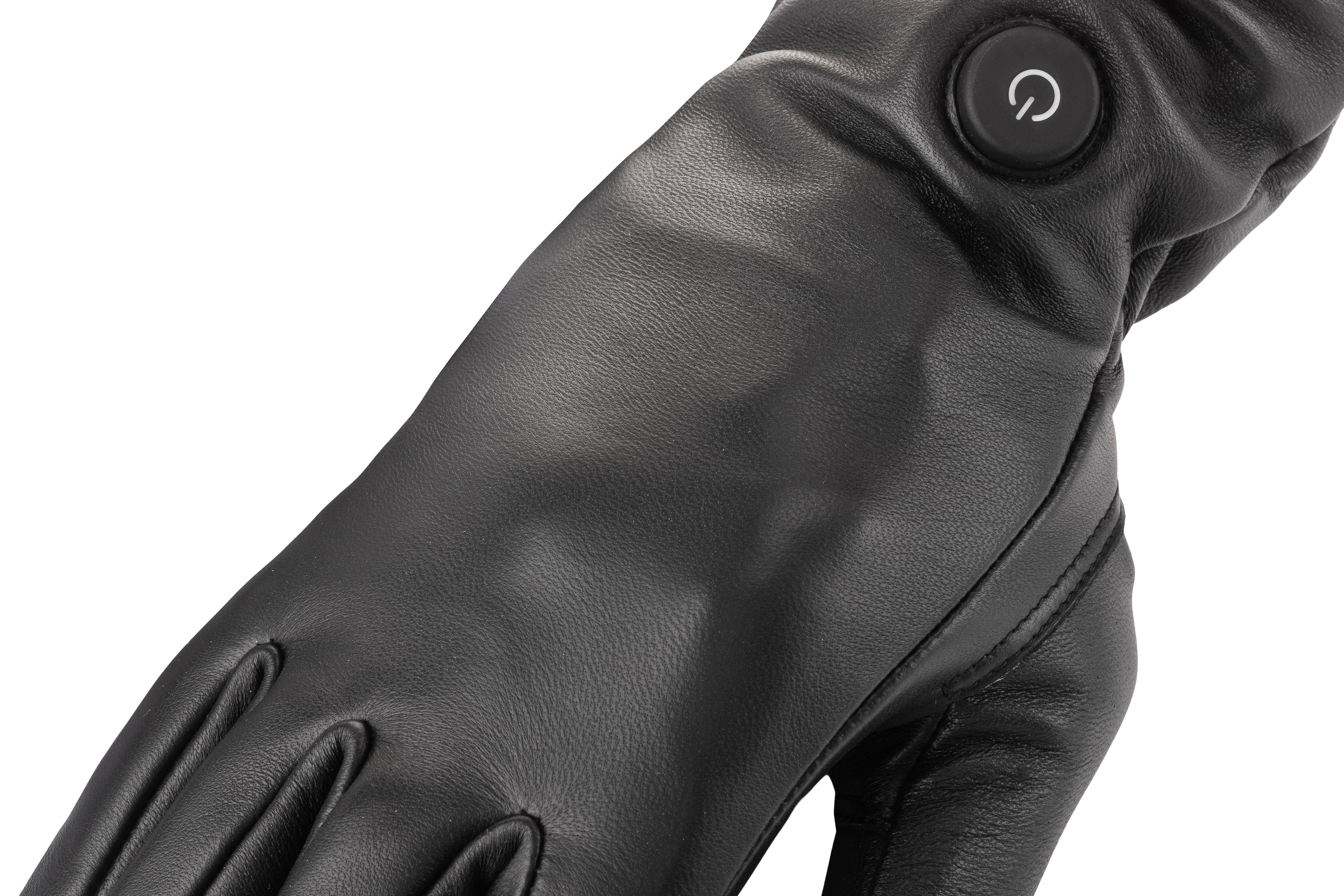 Guantes de Cuero Calefactables para Mujer - USB-C | Piel de Oveja