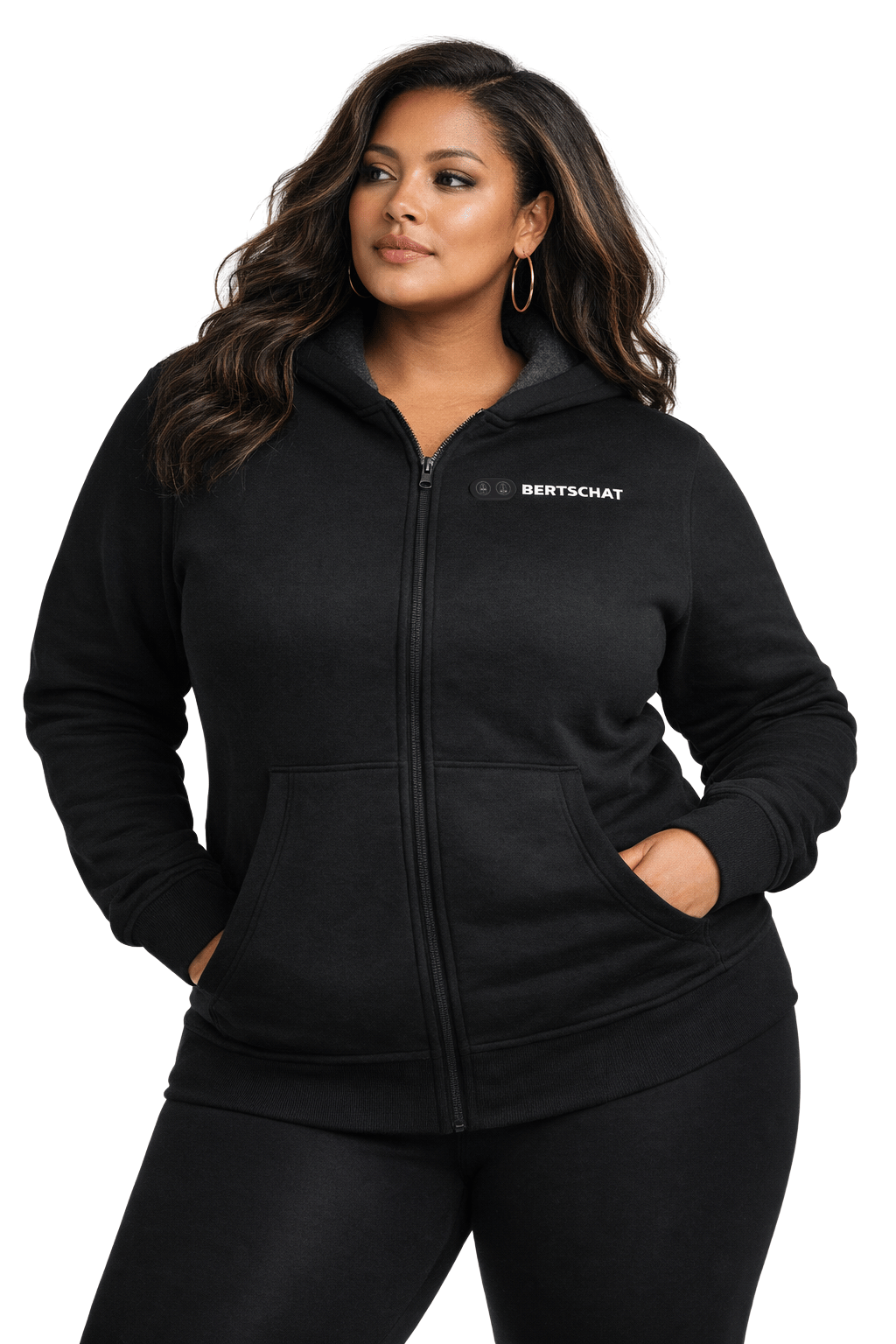 Sudadera con capucha calefactable - Mujer - Dual Heating | Negra