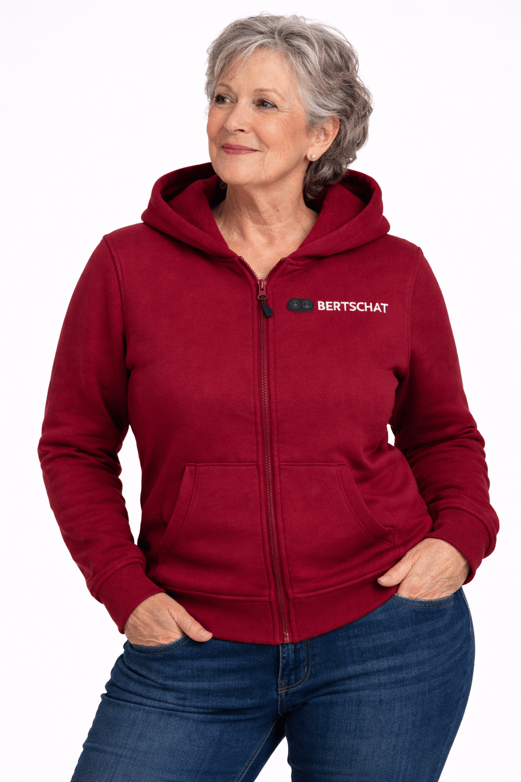 Sudadera con capucha calefactable - Mujer - Dual Heating | Borgoña