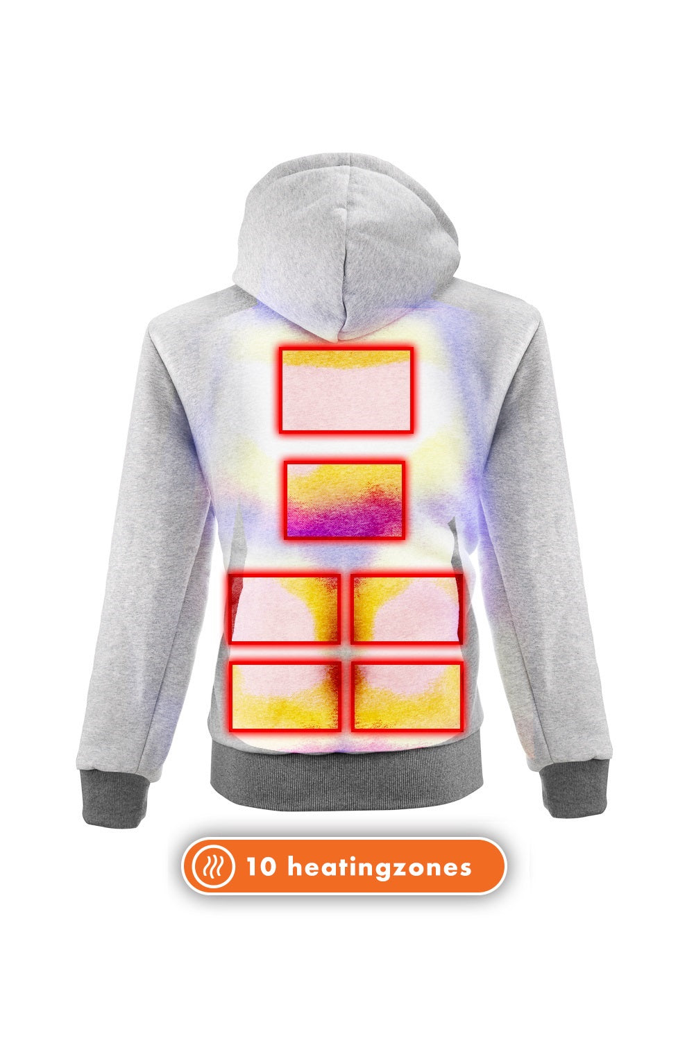 Sudadera con capucha calefactable - Hombre - Dual Heating | Gris