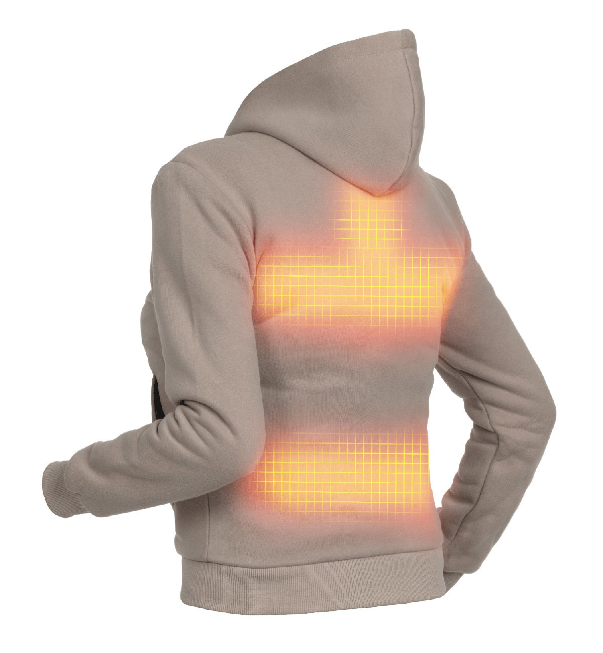 Sudadera con capucha calefactable - Mujer - Dual Heating | Beige