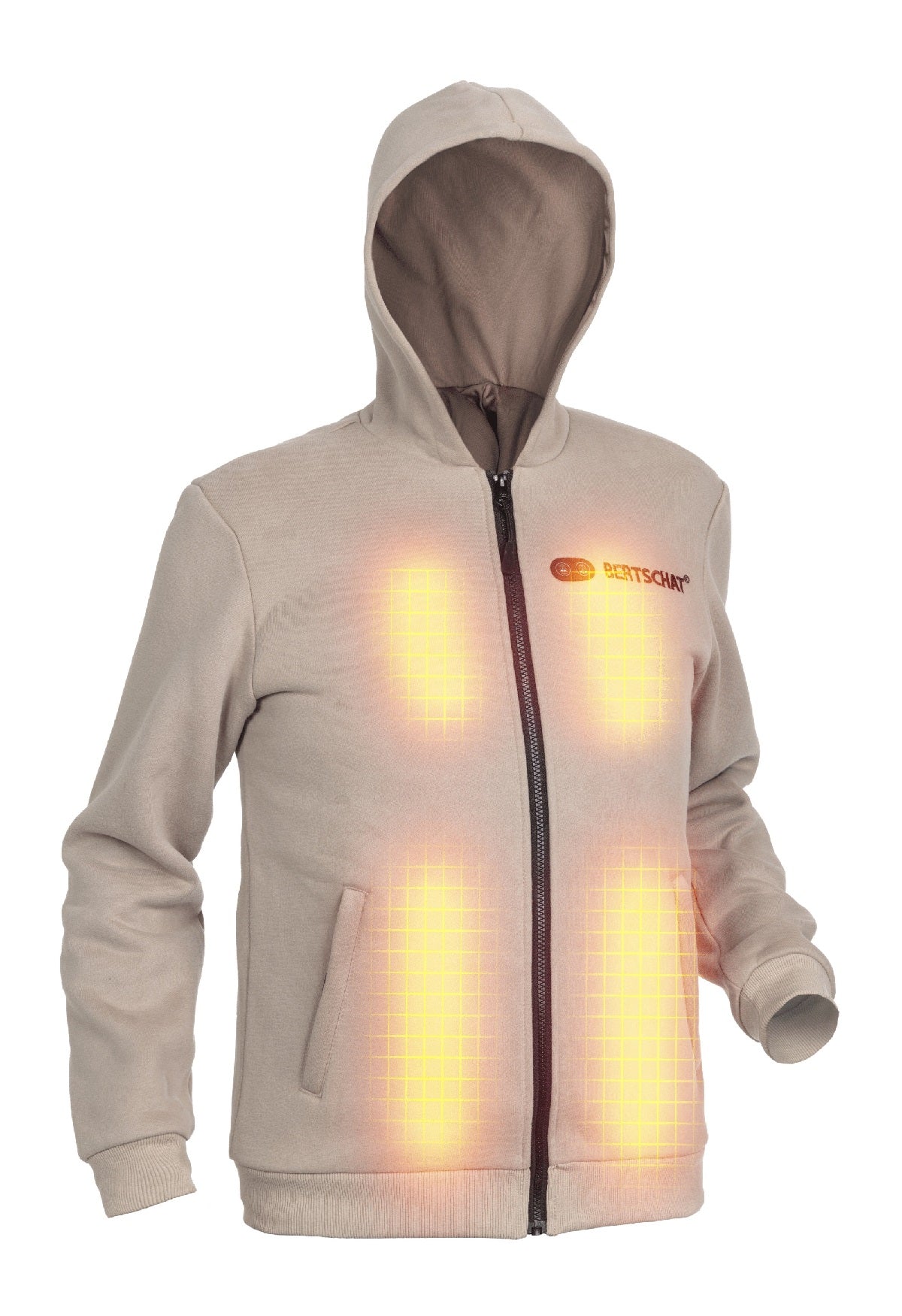 Sudadera con capucha calefactable - Hombre - Dual Heating | Beige