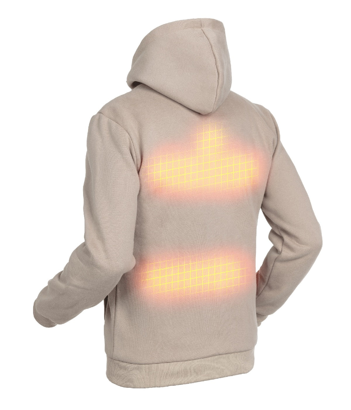 Sudadera con capucha calefactable - Hombre - Dual Heating | Beige