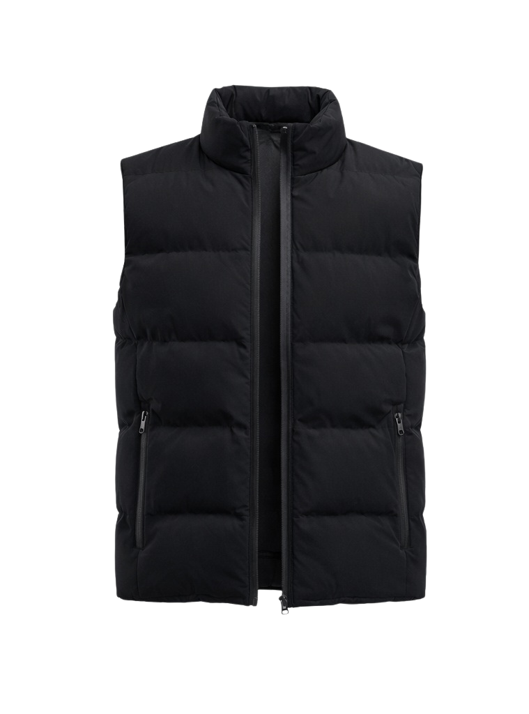 Chaleco Acolchado Calefactable para Hombre Negro – Dual Heating