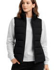 Chaleco Acolchado Calefactable para Mujer Negro – Dual Heating