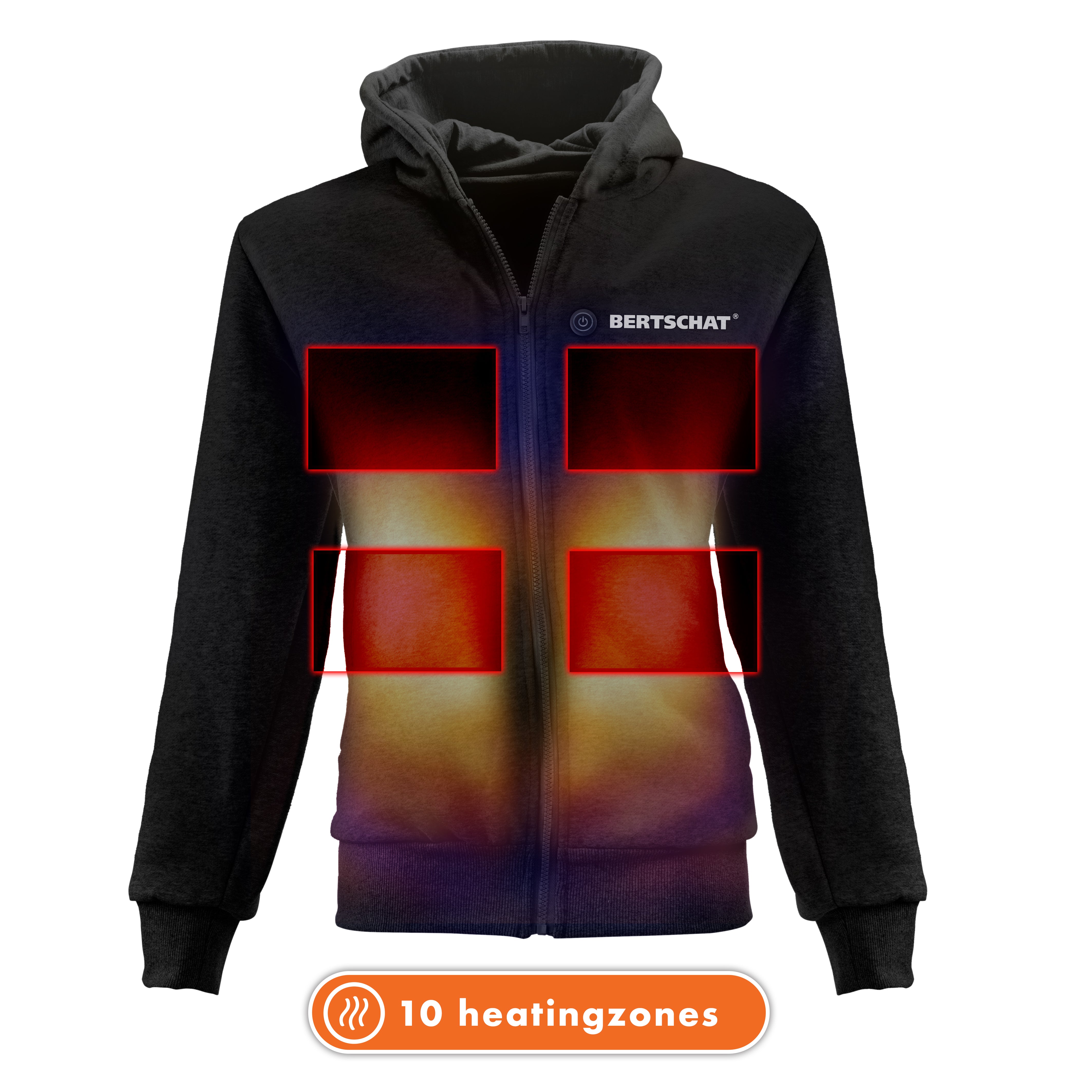 Sudadera con capucha calefactable - Mujer - Dual Heating | Negra