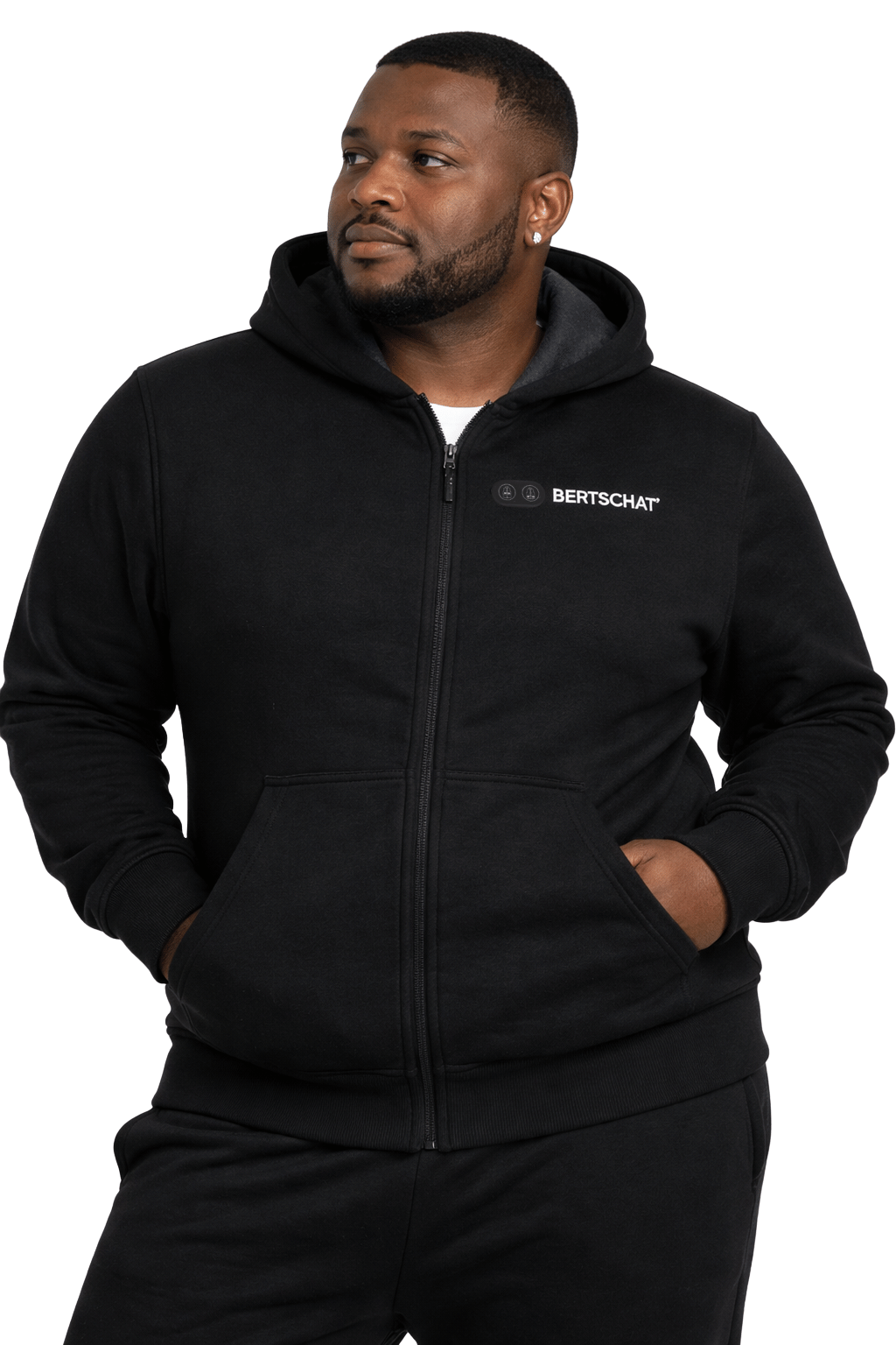 Sudadera con capucha calefactable - Hombre - Dual Heating | Negra