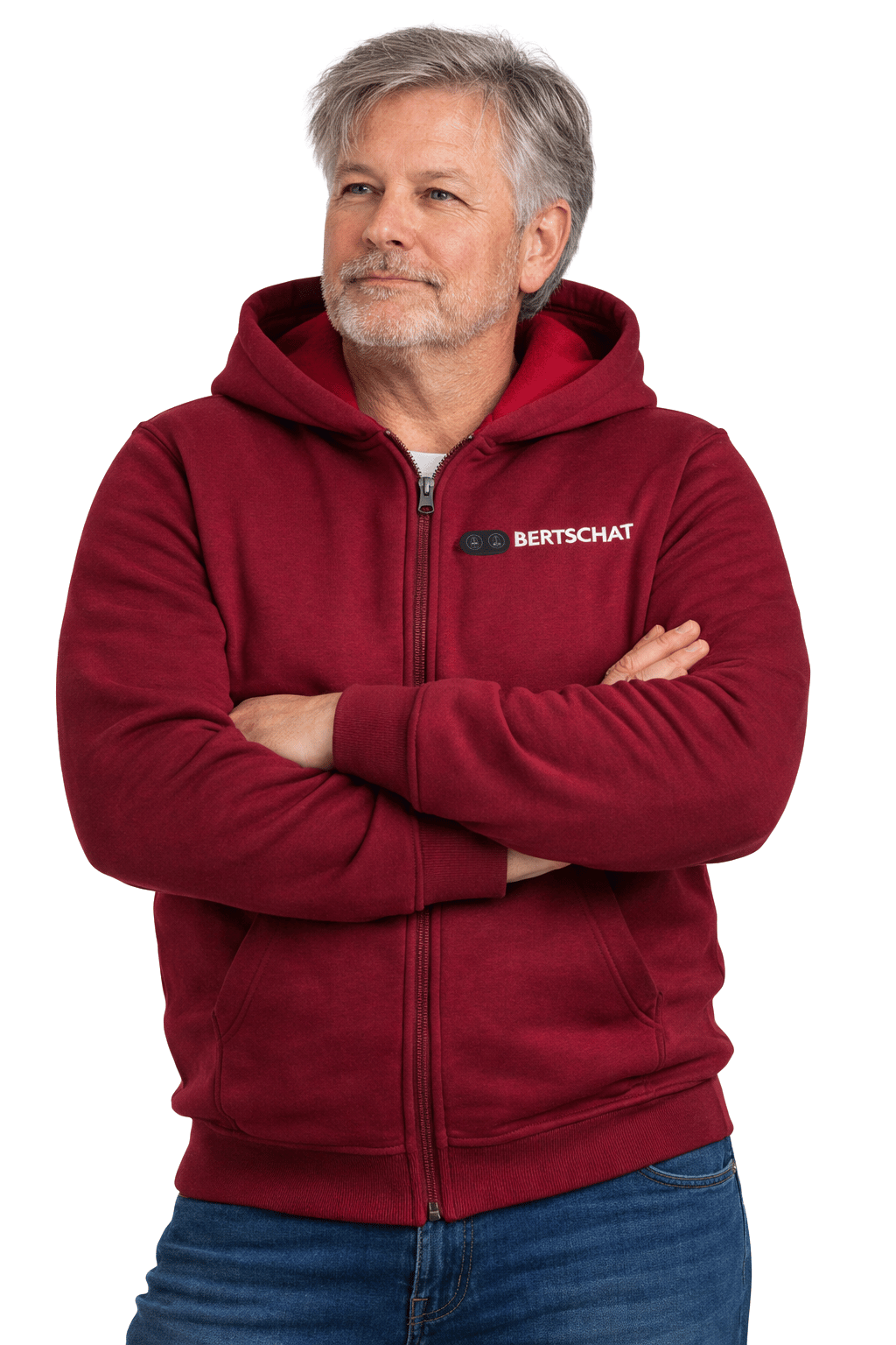 Sudadera con capucha calefactable - Hombre - Dual Heating | Borgoña