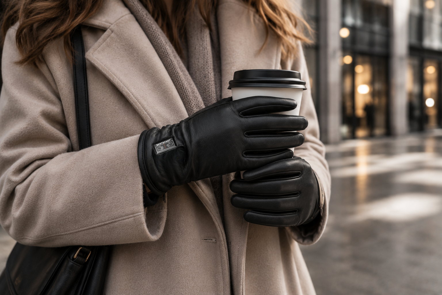 Guantes de Piel Calefactables para Mujer – Dual Heating
