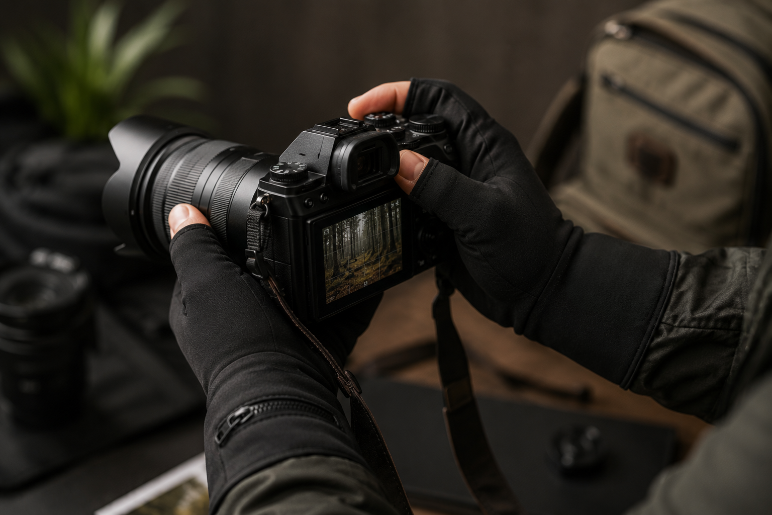 Guantes Interiores Calefactables sin Dedos – Dual Heating