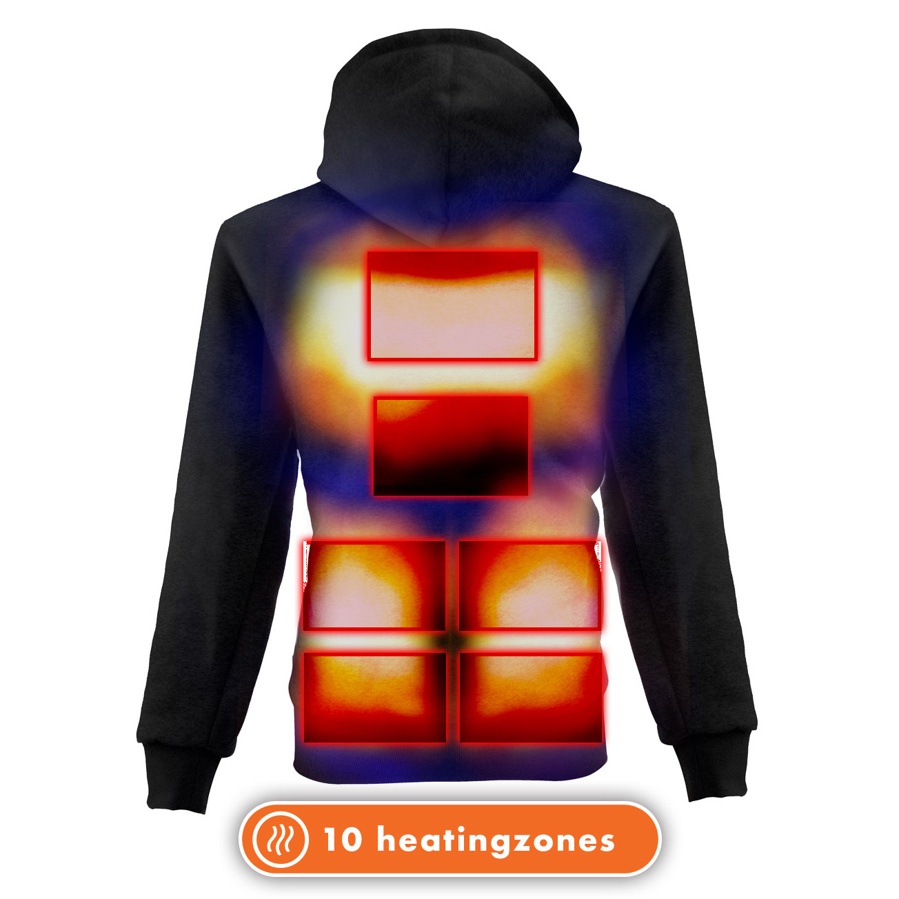 Sudadera con capucha calefactable - Mujer - Dual Heating | Negra