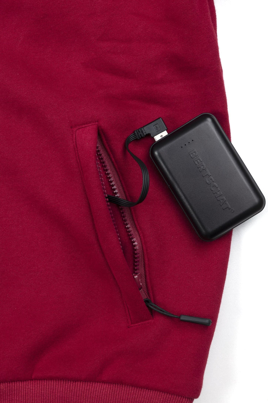 Sudadera con capucha calefactable - Mujer - Dual Heating | Borgoña